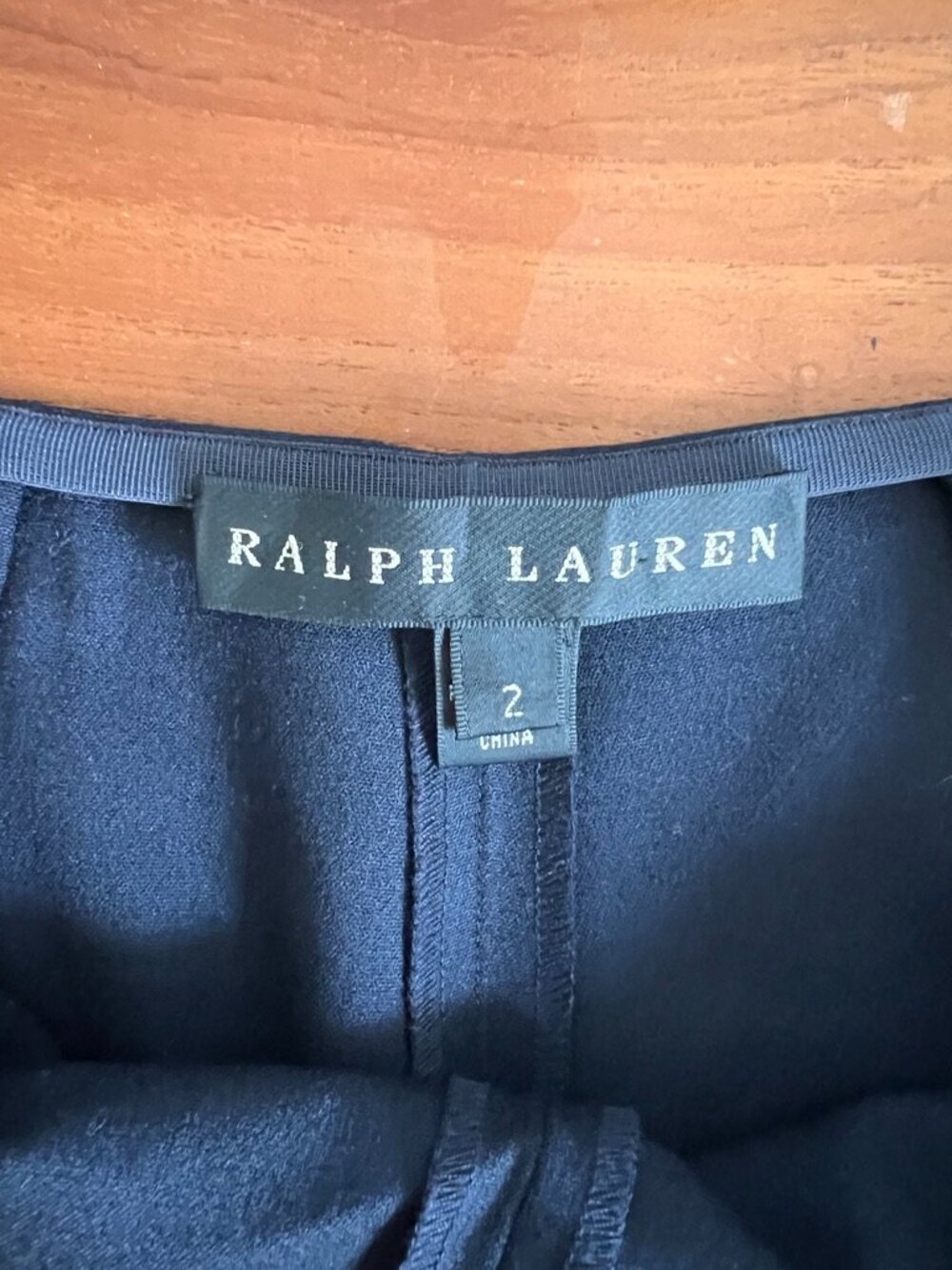 Ralph Lauren Black Label Navy, Wool Blend Wide Leg Trousers | Size 2 - Picture 5 of 11